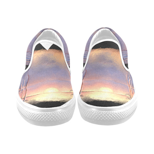 fire inthesky Slip-on Canvas Shoes for Men/Large Size (Model 019)