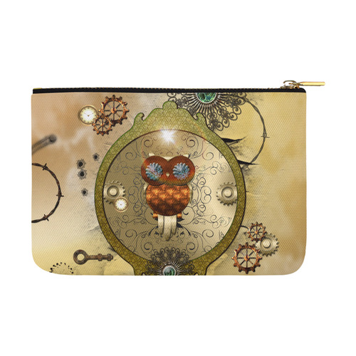 Steampunk, wonderful owl Carry-All Pouch 12.5''x8.5''