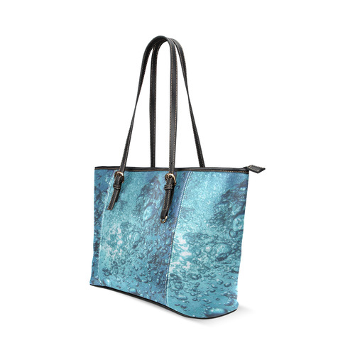 under water 1 Leather Tote Bag/Small (Model 1640)