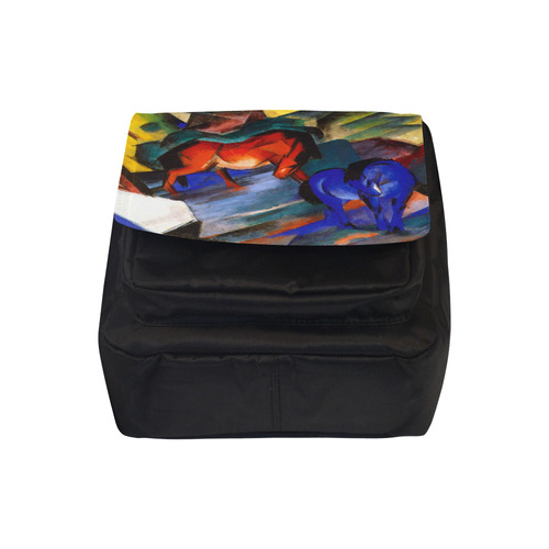 Red and Blue Horse by Franz Marc Crossbody Nylon Bags (Model 1633)