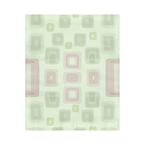 Green and Pink squares, back to 70's Duvet Cover 86"x70" ( All-over-print)