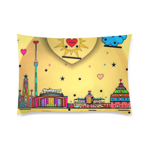 Stuttgart by Nico Bielow Custom Zippered Pillow Case 20"x30" (one side)