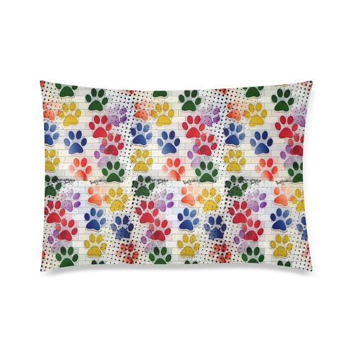 Paws by Nico Bielow Custom Zippered Pillow Case 20"x30" (one side)