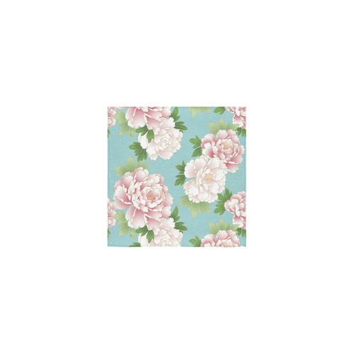 Pink Peonies Vintage Japanese Floral Kimono Square Towel 13“x13”