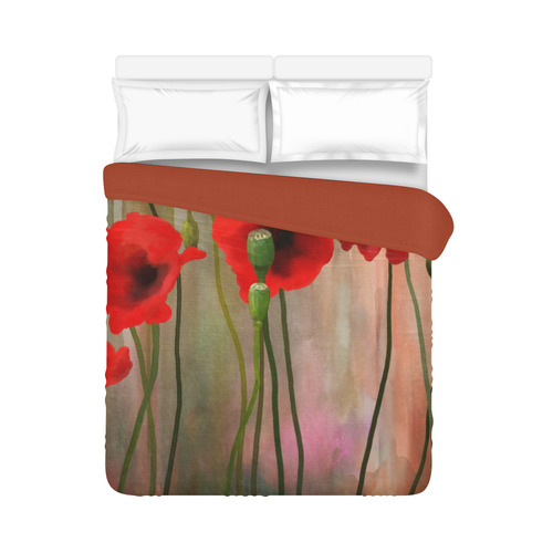 Poppies Duvet Cover 86"x70" ( All-over-print)