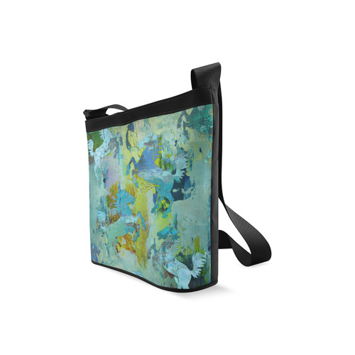 Rearing Horses grunge style painting Crossbody Bags (Model 1613)