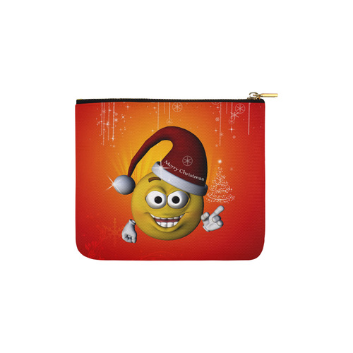 The funny christmas smiley Carry-All Pouch 6''x5''
