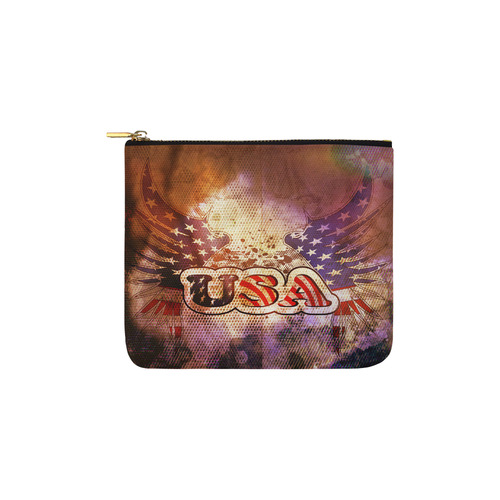 the USA with wings Carry-All Pouch 6''x5''