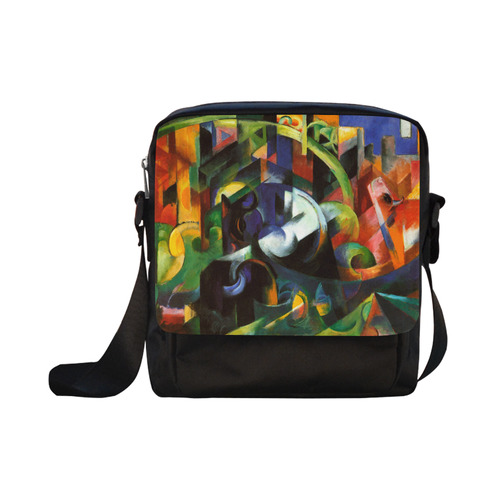 Picture With Cows by Franz Marc Crossbody Nylon Bags (Model 1633)