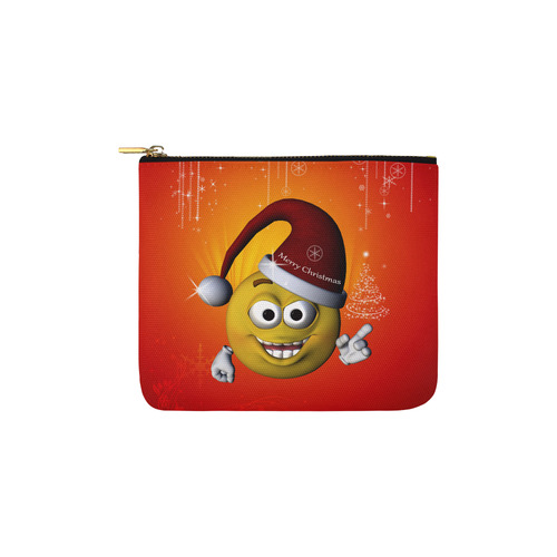The funny christmas smiley Carry-All Pouch 6''x5''