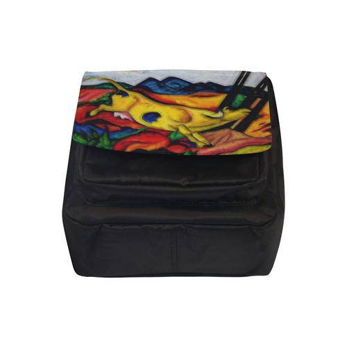 Yellow Cow by Franz Marc Crossbody Nylon Bags (Model 1633)