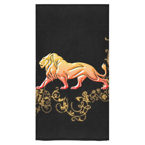 Awesome lion in gold and black Bath Towel 30"x56"