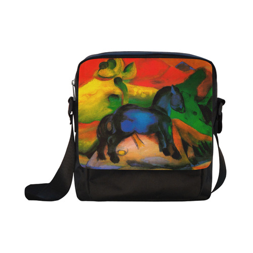 Little Blue Horse by Franz Marc Crossbody Nylon Bags (Model 1633)