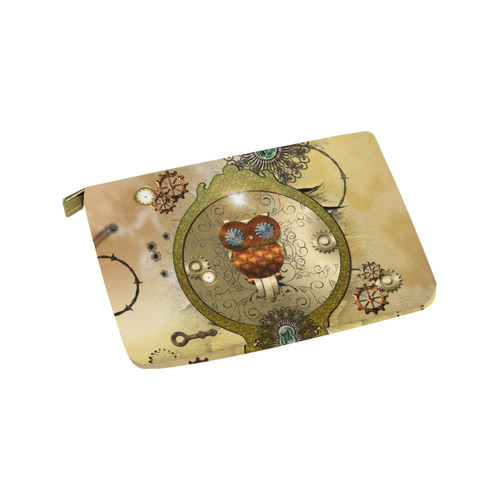 Steampunk, wonderful owl Carry-All Pouch 9.5''x6''