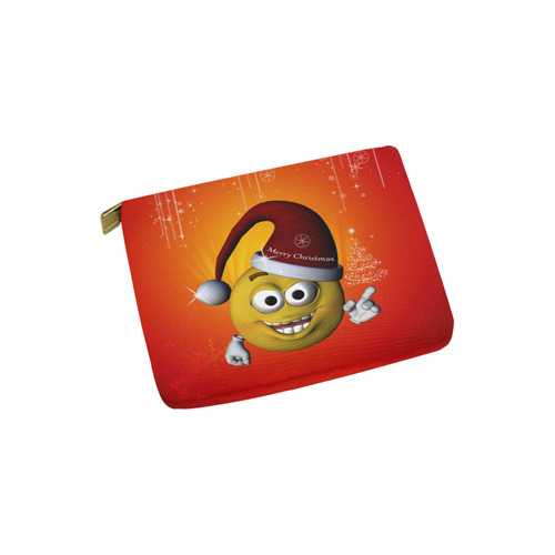 The funny christmas smiley Carry-All Pouch 6''x5''