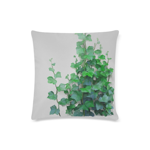 Watercolor Ivy - Vines Custom Zippered Pillow Case 16"x16"(Twin Sides)