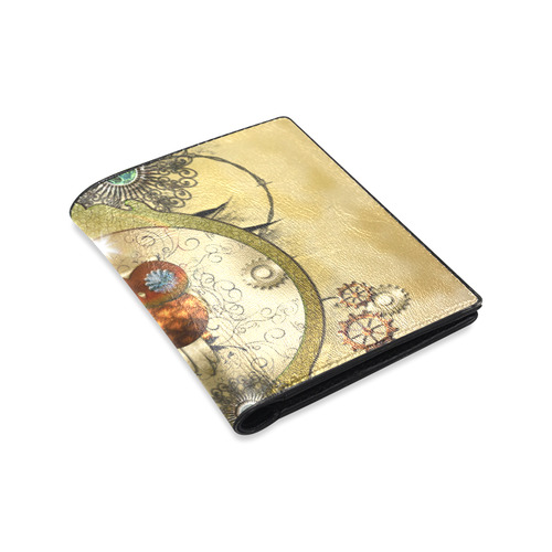 Steampunk, wonderful owl Men's Leather Wallet (Model 1612)