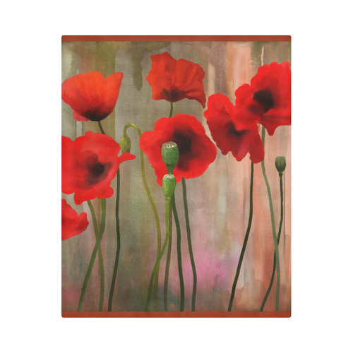 Poppies Duvet Cover 86"x70" ( All-over-print)