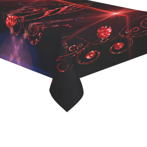 Music, key notes on dark background Cotton Linen Tablecloth 60"x 104"