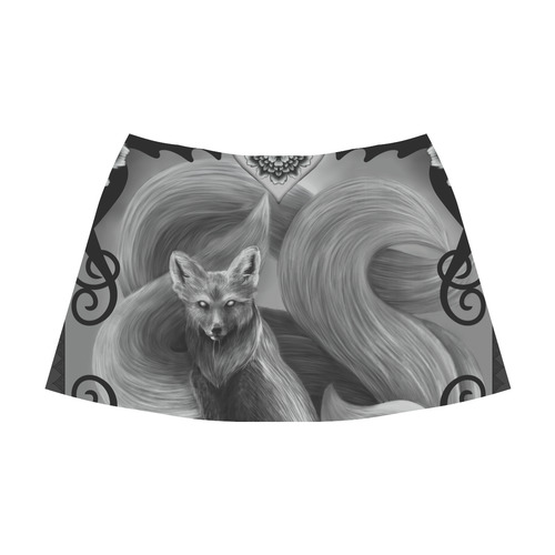 Spirit Fox Mnemosyne Women's Crepe Skirt (Model D16)