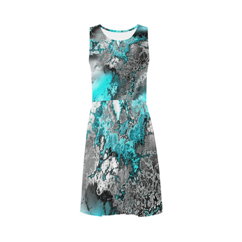 awesome fractal 30 Sleeveless Ice Skater Dress (D19)