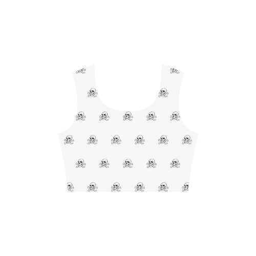 Skull 816 white (Halloween) pattern 3/4 Sleeve Sundress (D23)