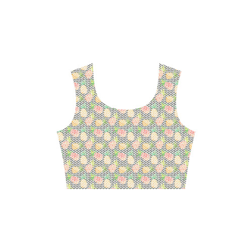 watercolor pineapple 3/4 Sleeve Sundress (D23)