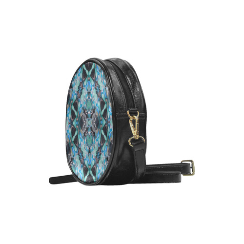 Turquoise Jewel Fractual Round Sling Bag (Model 1647)