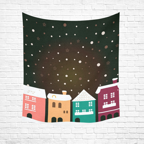 New wall Tapestry : Snowing art Tapestry / Chocolate edition Cotton Linen Wall Tapestry 51"x 60"