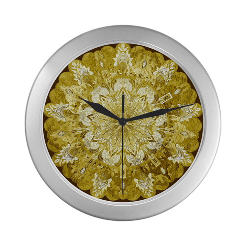 maagal hanouka 12-3 Silver Color Wall Clock
