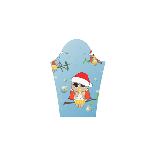 Cute cartoon christmas owls Bateau A-Line Skirt (D21)