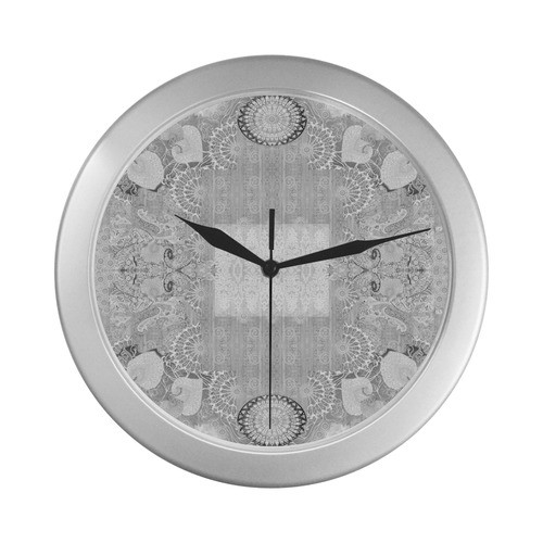 1564 Silver Color Wall Clock