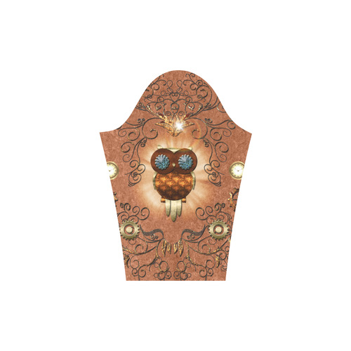 Steampunk, cute owl Round Collar Dress (D22)