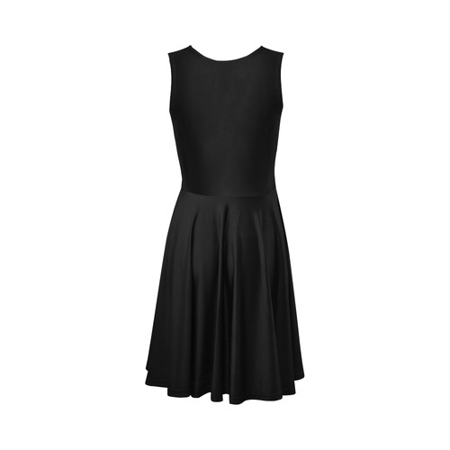 skull aqua Sleeveless Ice Skater Dress (D19)