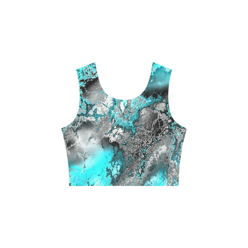 awesome fractal 30 Sleeveless Ice Skater Dress (D19)