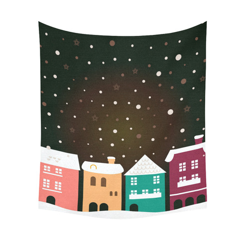 New wall Tapestry : Snowing art Tapestry / Chocolate edition Cotton Linen Wall Tapestry 51"x 60"