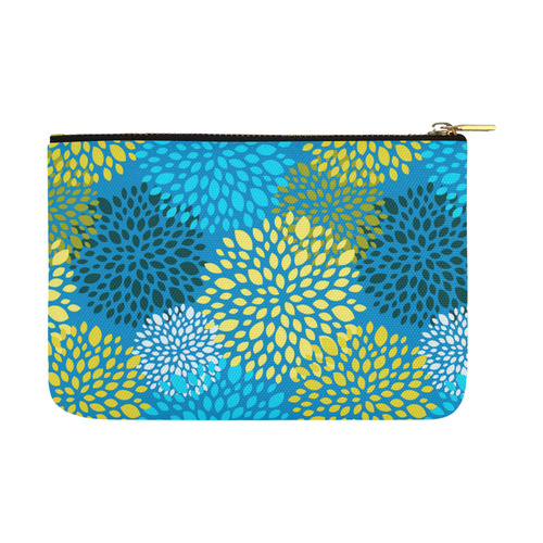 Happy Christmas Holiday Abstract Floral Pattern Carry-All Pouch 12.5''x8.5''