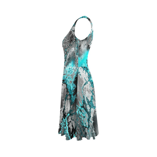 awesome fractal 30 Sleeveless Ice Skater Dress (D19)