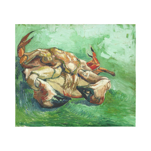 Van Gogh Crab On Its Back Fine Art Cotton Linen Wall Tapestry 60"x 51"