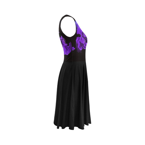 smoky skull Sleeveless Ice Skater Dress (D19)