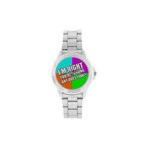 i'm right Unisex Stainless Steel Watch(Model 103)