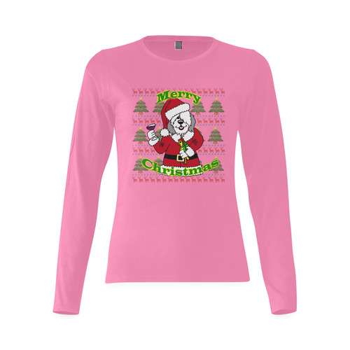Merry Christmas T-shirt sweater style Sunny Women's T-shirt (long-sleeve) (Model T07)