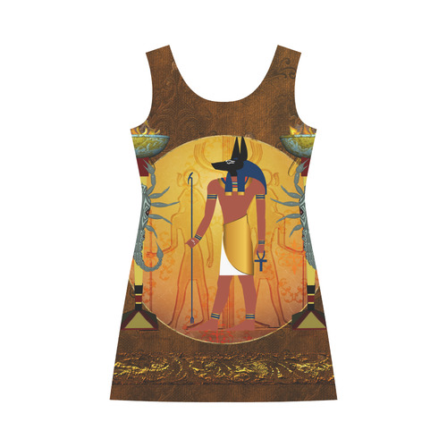 Anubis the egyptian god Bateau A-Line Skirt (D21)