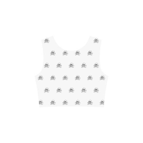 Skull 816 white (Halloween) pattern 3/4 Sleeve Sundress (D23)