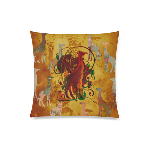 Magic Africa Giraffes Ornaments grunge Custom Zippered Pillow Case 20"x20"(Twin Sides)