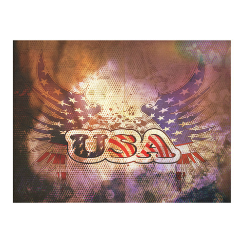 the USA with wings Cotton Linen Tablecloth 52"x 70"