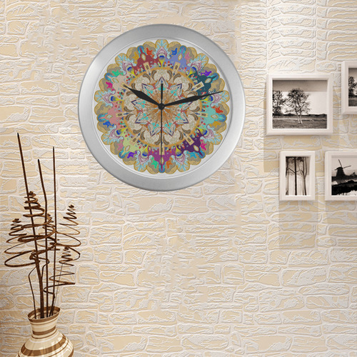 maagal hanouka Silver Color Wall Clock
