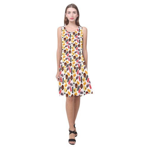 Yummy Sleeveless Splicing Shift Dress(Model D17)