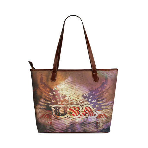 the USA with wings Shoulder Tote Bag (Model 1646)