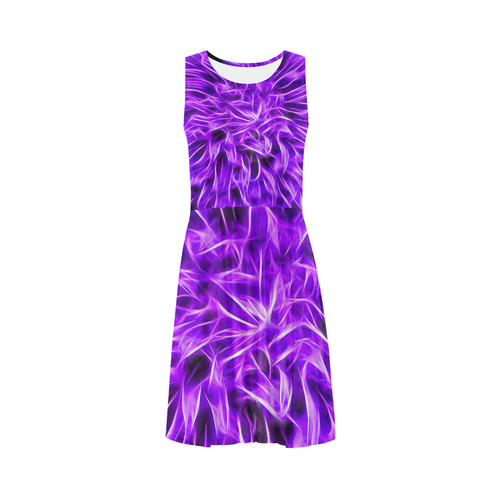 Lilac Chrysanthemum Topaz Sleeveless Ice Skater Dress (D19)